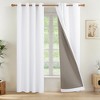 Deconovo 2 Panels Linen Look Film Coated Blackout Curtains with 8 Grommets - 4 of 4