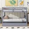 NicBex Full Over Full Bunk Bed with Trundle,Loft Bed with Ladder and Convertible to 2 Full Size Bed for Bedroom,White - 2 of 4