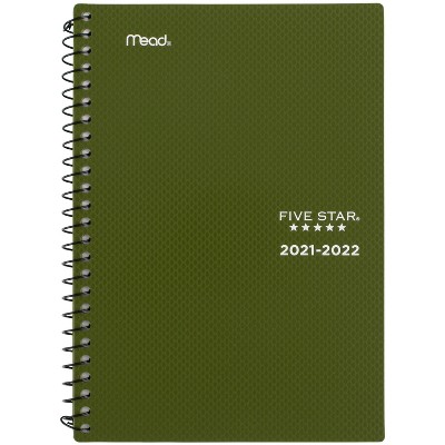 2021-22 Academic Weekly/Monthly Planner 5.5" x 8.5" Olive - Five Star