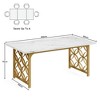 Resenkos Computer Desk, Office Desk, Study Desk,63-inch Executive Desk, Modern Office Desk Conference Table for 4-6 People,White - 2 of 3