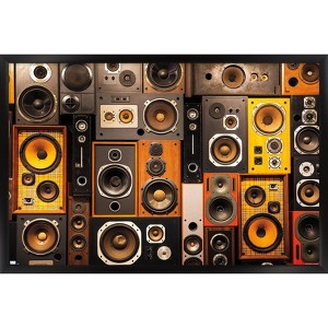 Trends International Retro Speaker Wall Framed Wall Poster Prints - 1 of 4