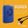 O2COOL Rechargeable Deluxe Necklace Fan with USB Cord Blue: Portable Travel Fan, 3 Speeds, Matte Finish - 4 of 4