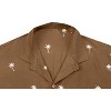 LA LEELA Men's Hawaiian Shirts Solid Beach Shirts Casual Short Sleeve Button Down Collared Shirt Men - 3 of 4