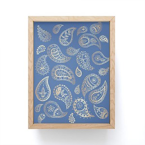 Cynthia Haller Classic blue and gold paisley Framed Mini Art Print 4" (H) x 3" (W) x 1" (D) - Society6 - 1 of 3