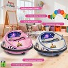 12V 2-Speed 360° Spin Ride on Car with Remote Control, Lights & Music, Space Theme Electric Bumper Car Toy Gifts for Boys & Girls Ages 1-5 - 3 of 4