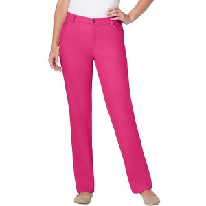 Woman Within Plus Size Tall Straight-Leg Stretch Denim Jean - 1 of 4