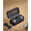 RONNE 3 Watch Travel Case, 3-Slot Watch Box, Woven Embossed PU Leather - 4 of 4