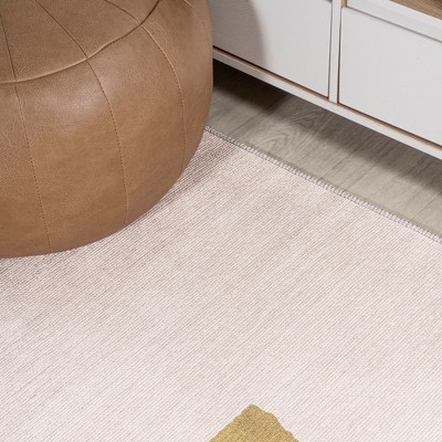 Luola 5' x 8' Ivory Geometric Synthetic Area Rug