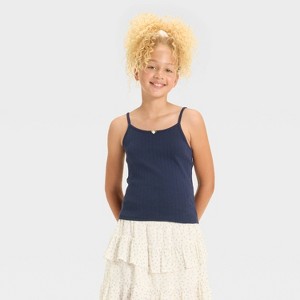 Girls' Pointelle Strappy Cami - art class™ - 1 of 4