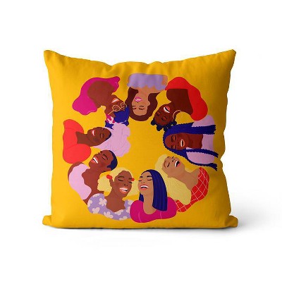 Portraits Square Throw Pillow Cover - UNWRP