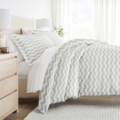 Chevron & Polka Dots Pattern Premium  3PC Duvet Cover & Shams Set, Ultra Soft, Easy Care - Becky Cameron