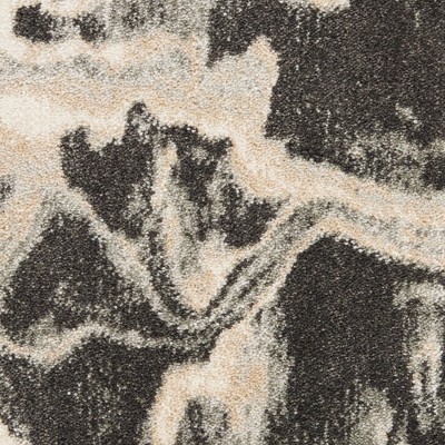 Cosmopolitan Chic Abstract Grey Synthetic 5' x 7' Area Rug