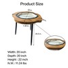 VYNXARIA Small Side Table Coffee Table Bedside Table Night Stand for Living Room Bedroom & Balcony, MDF, Metal Legs - 3 of 4