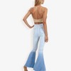 Anna-Kaci Classic Retro High Waist Long Denim Frayed Hem Bell Bottom Jeans - 3 of 4