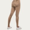 Anna-Kaci Active Women's Seamless High Waist Ribbed Leggings with Sculpting Contour Panels and Compression Fit - 4 of 4