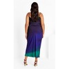 CITY CHIC | Women's Plus Size  Ombre Cowl Dress - peacock - 18W - 2 of 4