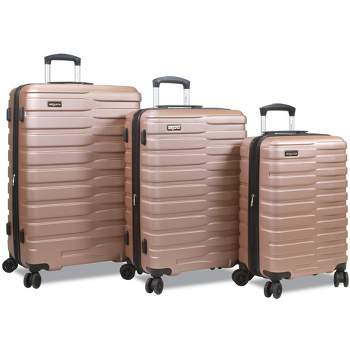 Ful Groove Hardside Spinner 3 PC Luggage Set, Gold
