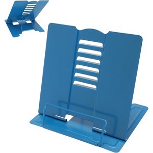 Metal Book Stand Adjustable Book Holder for Reading, Sturdy & Durable for Cookbooks, Textbooks, Magazines on Counter - 1 of 4
