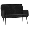 vidaXL Bench Black 42.5 in.x31.1 in.x31.1 in. Velvet - 2 of 4