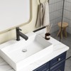 Coucheta Bathroom Undermount Sink, White Ceramic Basin, Vanity Sink for Countertop Installation, Modern Bathroom Remodel and Guest Bath - 3 of 4