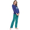 Casual Nights Women's Jersey Knit Long-Sleeve Top and Mircro Fleece Bottom Pajama Set - 2 of 4