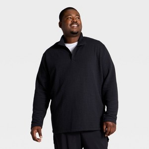 Men's Quilted Fleece 1/2 Zip Pullover Sweatshirt - All In Motion™ - 1 of 3