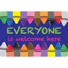 Smart Poly® Computer Mouse Pad, 8" x 10", Everyone is Welcome Here, Crayons, Pack of 6 - 2 of 3