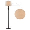 Maxax Black Iron Floor Lamp, 3-Way Traditional Floor Lamp for Living Room, Bedroom, Reading,E26 Base,  Oatmeal Linen Shade - 4 of 4