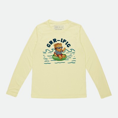 Vapor Apparel Daniel Tiger Toddler UPF 50+ Sun Protection Long Sleeve Rash Guard Swim Shirt