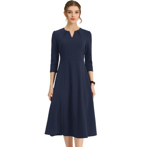 Navy blue dress target best sale