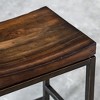 Uttermost Beck Wooden Bar Stool – Modern 24" Tall Counter Seating - 3 of 4