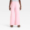 Girls' French Terry Wide Leg Pants - Cat & Jack™ - 2 of 3