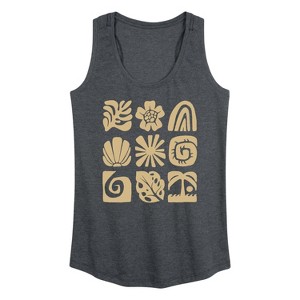 Women's - Instant Message - Beach Squares Graphic Racerback Tank - 1 of 4