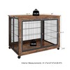 Dog Crate Furniture, Side End Table, Modern Wooden Kennel with Doors, Top Opening and Closing & Bottom Wheels for Medium Large Dogs up to 70 lb - 3 of 4
