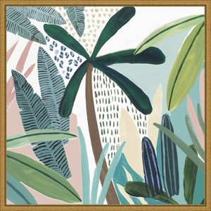 16" x 16" Tropical Rainforest I by Isabelle Z Framed Canvas Wall Art - Amanti Art - 1 of 4