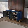 TIRAMISUBEST Sideboard Buffet Cabinet with Storage, Accent Storage Cabinet with Adjustable Shelves, Rectangular Metal Handles and Legs for Kitchen - 2 of 4