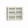 Bella Depot 27.56"W Modern Two-door Wall Cabinet with Glass Doors Featuring Three-tier Storage for Entryway Living Room Dining Room - 4 of 4