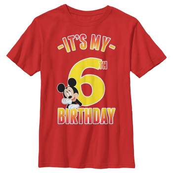 Boy's Mickey & Friends It's My 6th Birthday T-Shirt