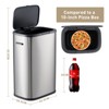 14.5 Gallon/55L Stainless Steel Trash Can - Rust-Resistant Space-Saving Narrow Design with Lockable Lid, Dual-Use Garbage - 3 of 4