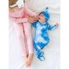 RuggedButts SoftSnooze Newborn Boys Ruffle Knotted Sleep Gown & Hat Set - image 3 of 4