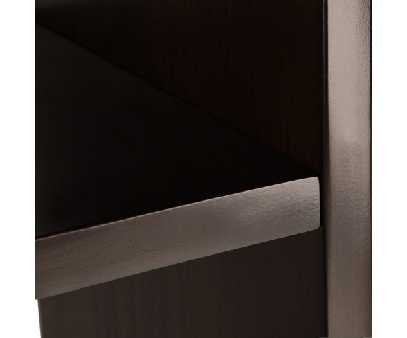 Benson Solid Wood Bookcase Dark Chestnut Brown - Wyndenhall