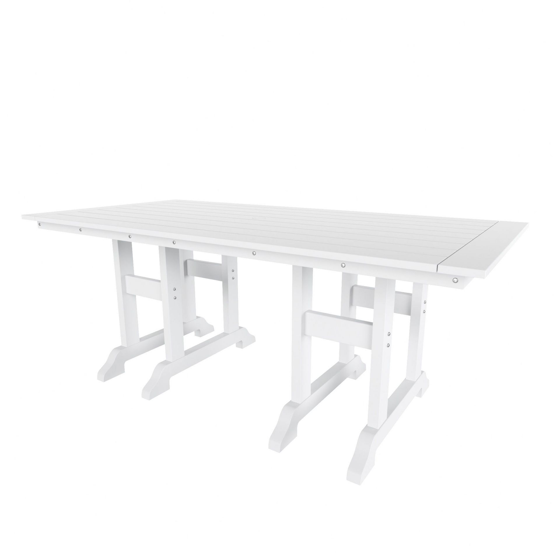 WestinTrends 71" Outdoor Patio Dining Table, White