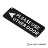 Unique Bargains Acrylic Self-Adhesive Decor Business Please Use Other Door Left Arrow Sign - 3 of 4