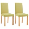 vidaXL Dining Chairs 2 pcs Green Fabric - 2 of 4