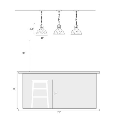 Swarajism Polished Brass and Mottled Glass Pendant Light