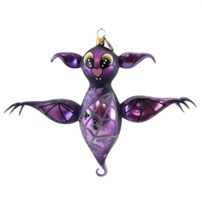 Blu Bom 6.0" Salem The Bat Halloween Ornament Cute Fangs  -  Tree Ornaments
