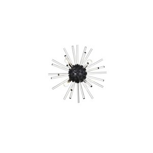 Elegant Lighting Sienna 18 inch crystal rod wall sconce in black - 1 of 4