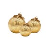 Lumabase 3ct Battery Operated Gold Glass Tabletop Christmas Ornaments - 2 of 4