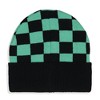 Demon Slayer Adult Tanjiro Embroidered Patch Knit Cuff Beanie Cap Hat for Men And Women Multicolored - 3 of 4