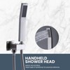 WOWOW Single Handle 2-Spray 1.8 GPM with 12 in. Square Shower Head and Adjustable Heads Shower Faucet in Brushed Nickel - 4 of 4